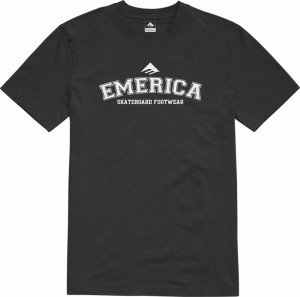Emerica Collegiate T-shirt Herr Svarta | Sverige-1597034