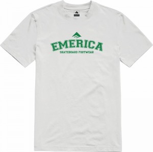 Emerica Collegiate T-shirt Herr Vita | Sverige-1546389