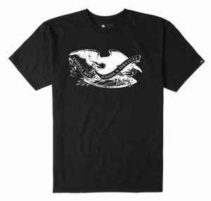 Emerica Eagle Banner T-shirt Herr Svarta | Sverige-0839154