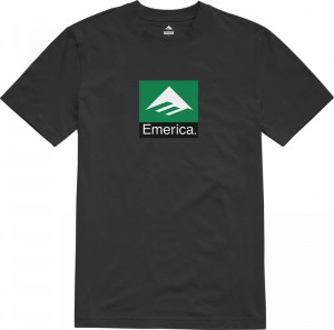 Emerica Klassiska Combo T-shirt Herr Svarta | Sverige-5134892