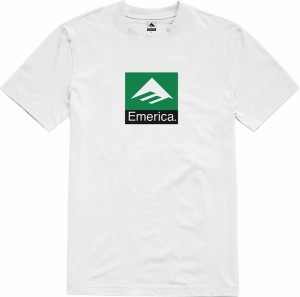 Emerica Klassiska Combo T-shirt Herr Vita | Sverige-5913680