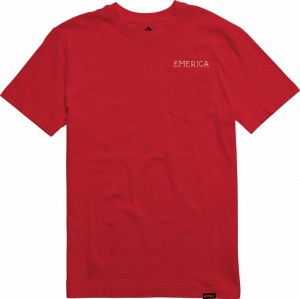 Emerica Love Triangle T-shirt Herr Röda | Sverige-9840731