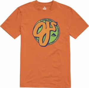 Emerica Oj Circle T-shirt Herr Orange | Sverige-2679351