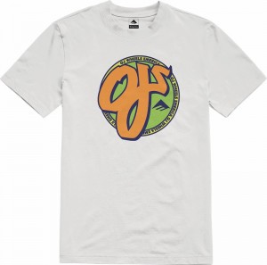 Emerica Oj Circle T-shirt Herr Vita | Sverige-6740281