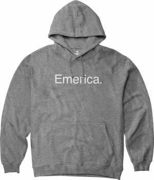 Emerica Pure Logo Sweatshirt Herr Grå | Sverige-2143706