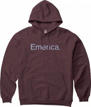 Emerica Pure Logo Sweatshirt Herr Vinröda | Sverige-5284609