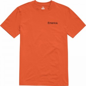 Emerica Pure Logo T-shirt Herr Orange | Sverige-9834106