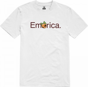 Emerica Pure Oj T-shirt Herr Vita | Sverige-6185374
