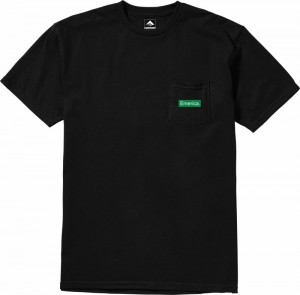 Emerica Pure Triangle Pocket T-shirt Herr Svarta | Sverige-9470216