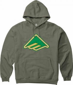 Emerica Shake Junt Triangle Lights Sweatshirt Herr Mörkgröna | Sverige-8503926