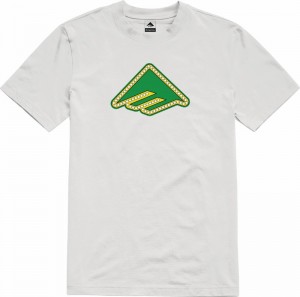 Emerica Shake Junt Triangle Lights T-shirt Herr Vita | Sverige-8731409