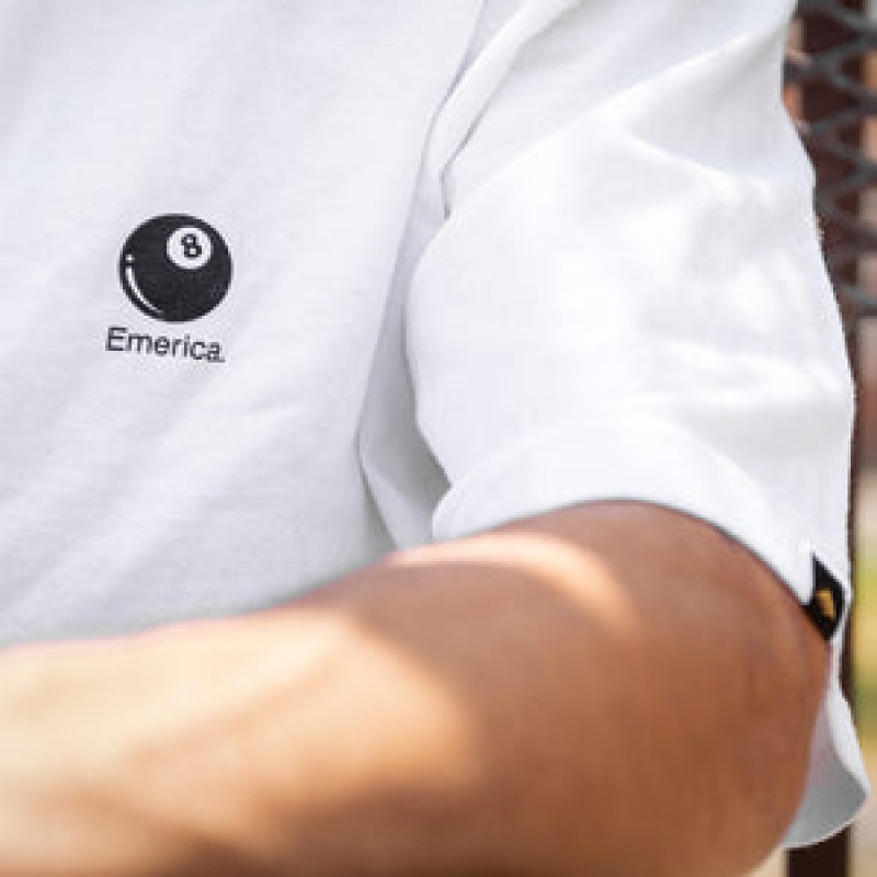 Emerica 8 Ballr T-shirt Herr Vita | Sverige-0743915
