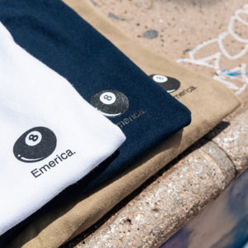 Emerica 8 Ballr T-shirt Herr Vita | Sverige-0743915