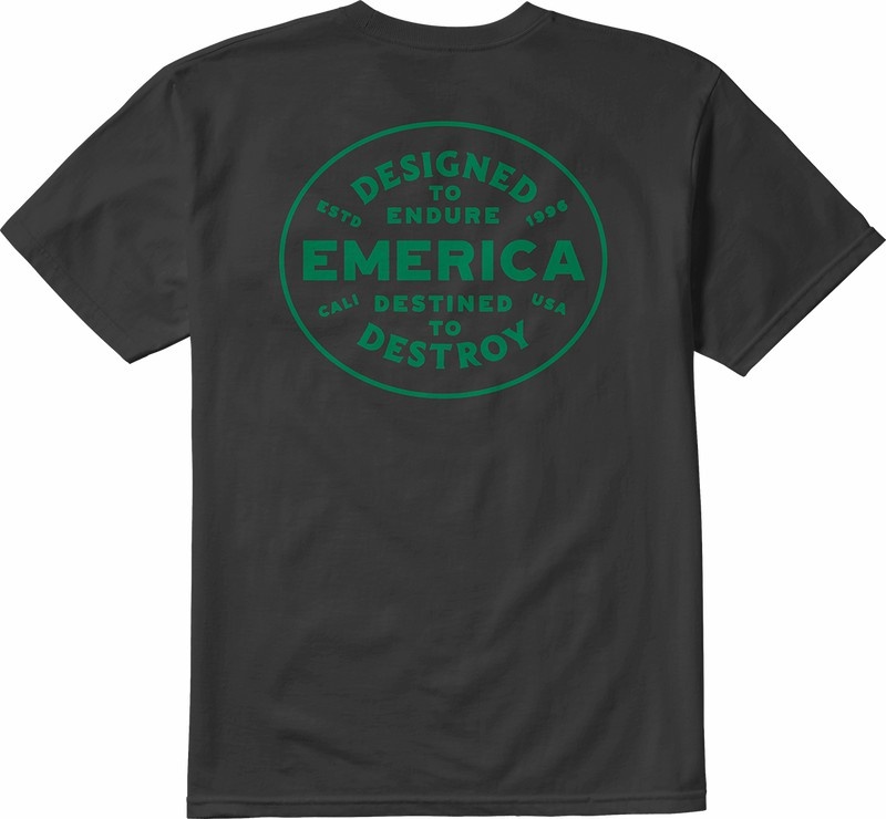 Emerica Destroy T-shirt Herr Svarta | Sverige-0249153