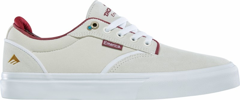 Emerica Dickson Skateskor Herr Vita | Sverige-8054236