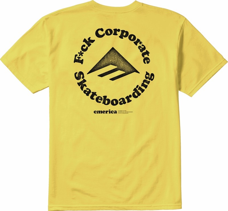 Emerica Eff Corporate 2 T-shirt Herr Gula | Sverige-3590628