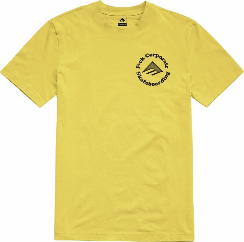 Emerica Eff Corporate 2 T-shirt Herr Gula | Sverige-3590628