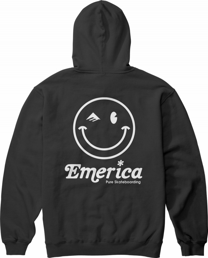 Emerica Happy Face Sweatshirt Herr Svarta | Sverige-7283106