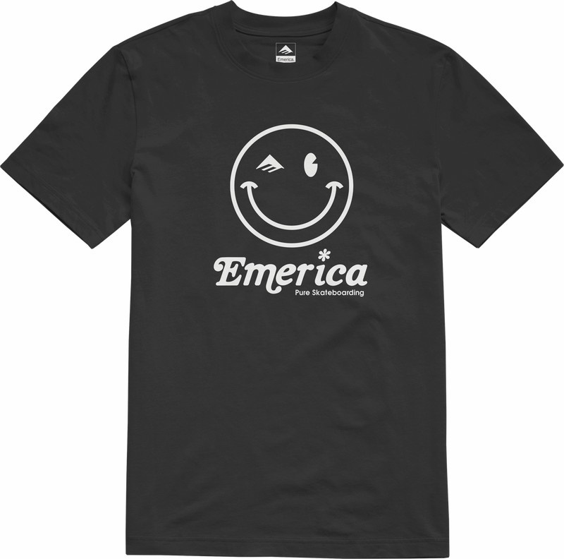 Emerica Happy Face T-shirt Herr Svarta | Sverige-6314289