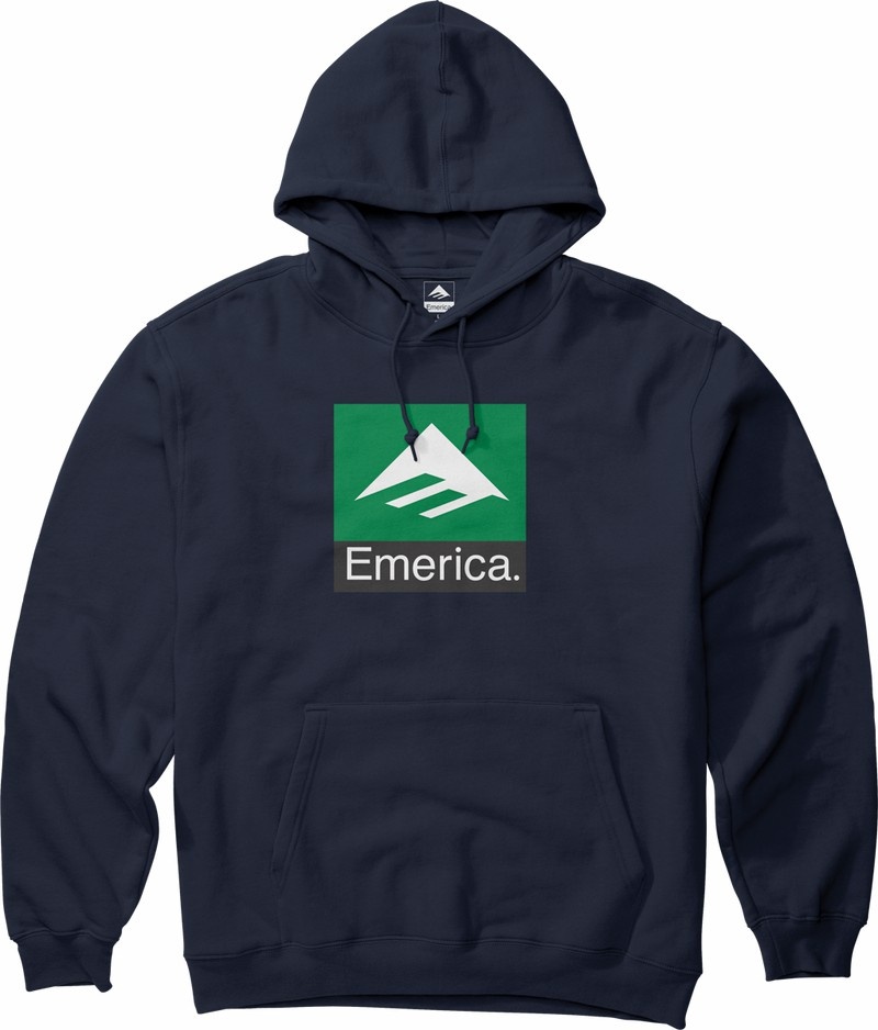 Emerica Klassiska Combo Sweatshirt Herr Marinblå | Sverige-9674152