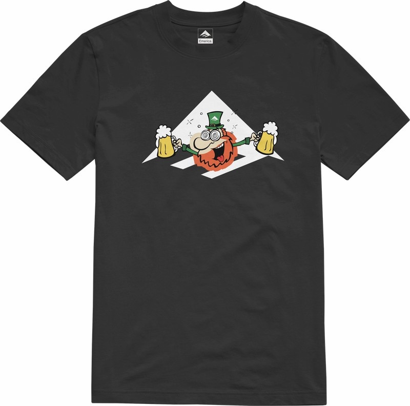 Emerica Leprechaun Triangle T-shirt Herr Svarta | Sverige-3906124