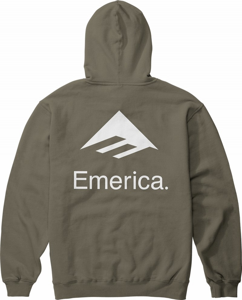 Emerica Lockup Sweatshirt Herr Mörkgröna | Sverige-3906215
