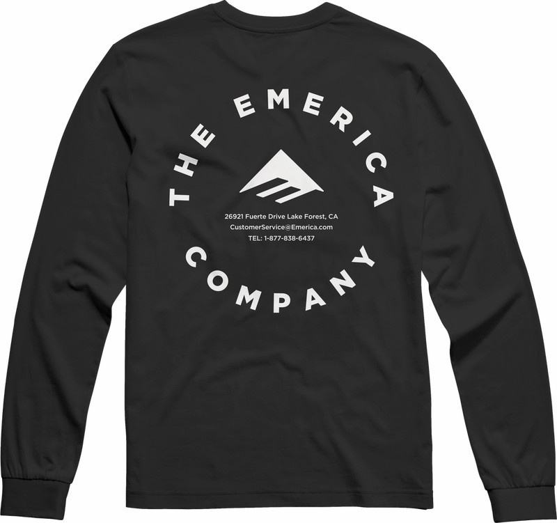 Emerica Logo Lockup T-shirt Herr Svarta | Sverige-3570186