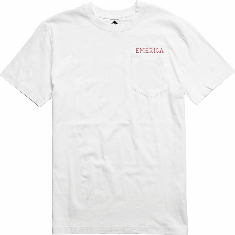 Emerica Love Triangle T-shirt Herr Vita | Sverige-1693784