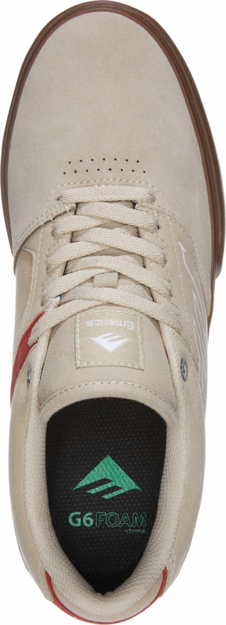 Emerica Low Vulc Skateskor Herr Bruna Vita | Sverige-0789142
