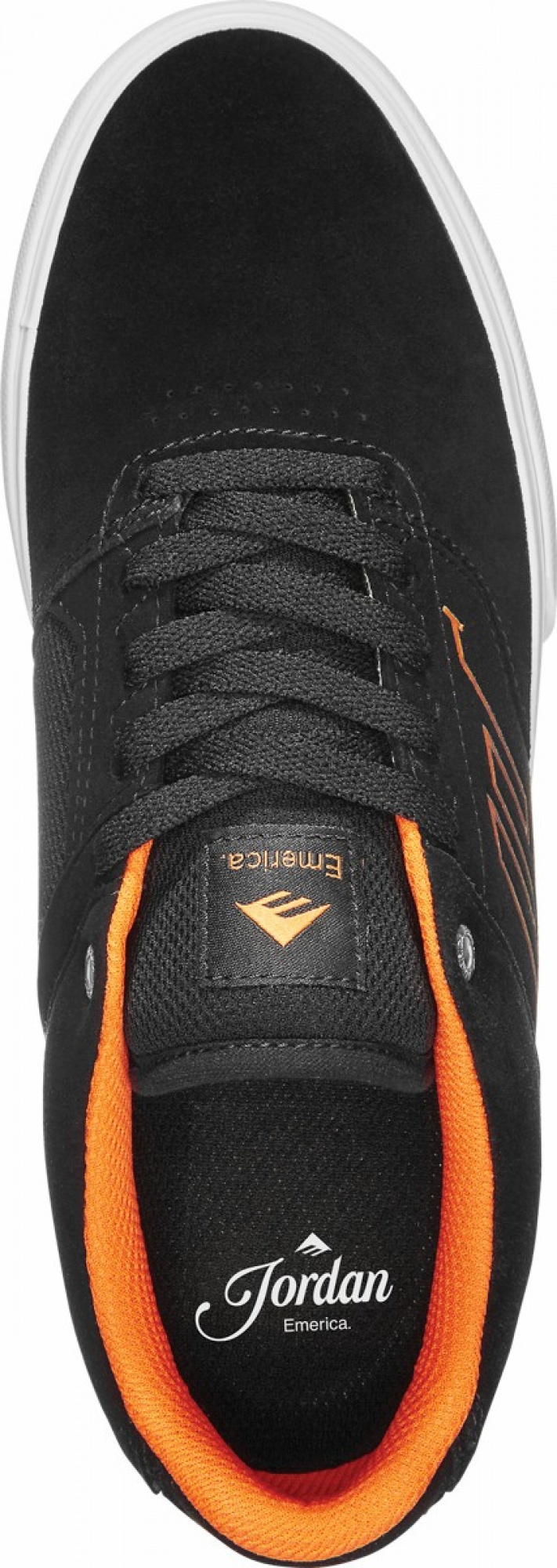 Emerica Low Vulc X Jordan Powell Skateskor Herr Svarta Vita Orange | Sverige-9364758