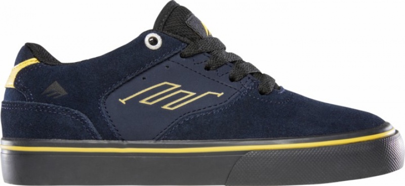 Emerica Low Vulc Youth Skateskor Herr Marinblå Svarta | Sverige-3471965