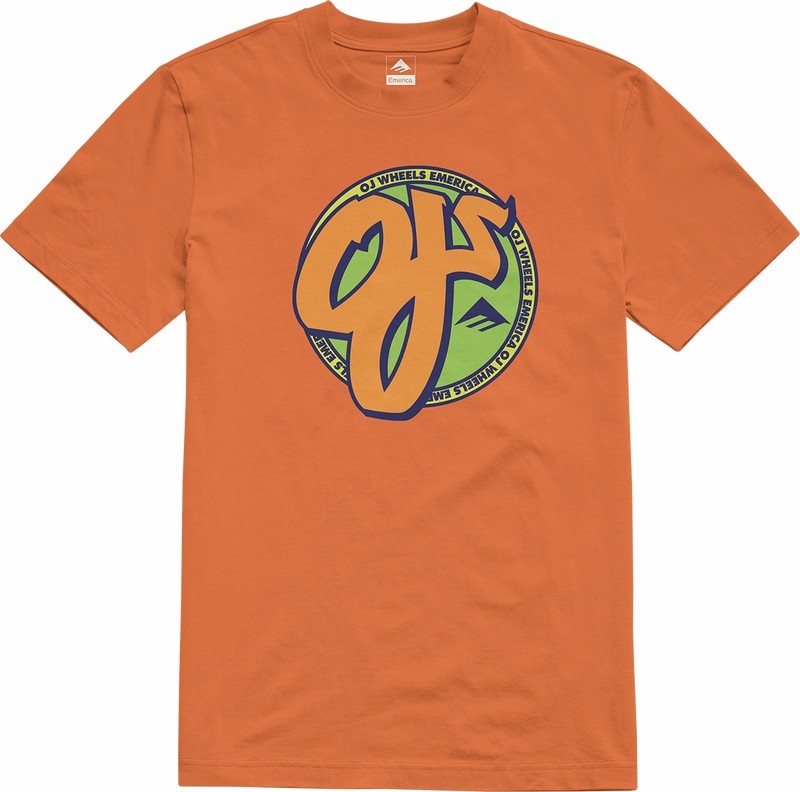Emerica Oj Circle T-shirt Herr Orange | Sverige-2679351
