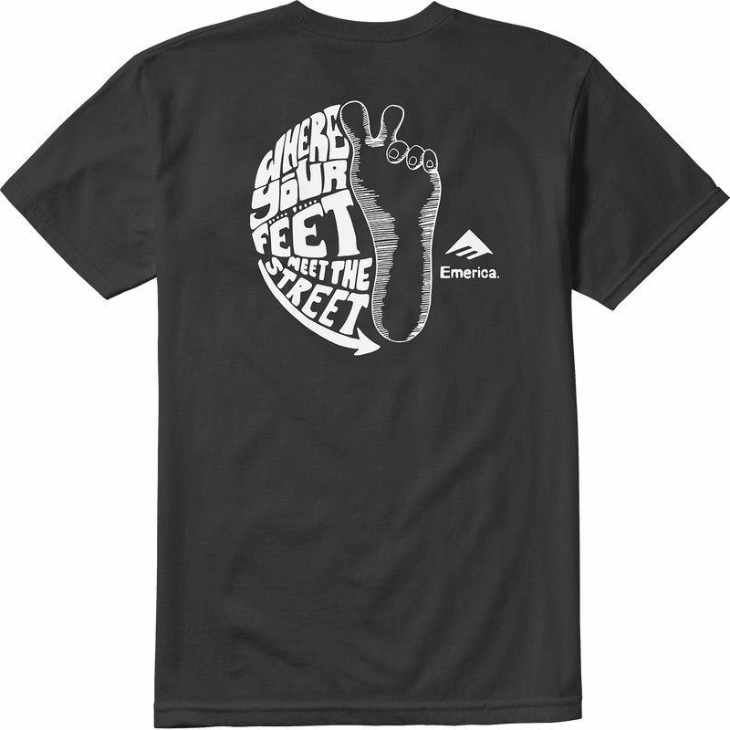 Emerica Pavement T-shirt Herr Svarta | Sverige-5289360