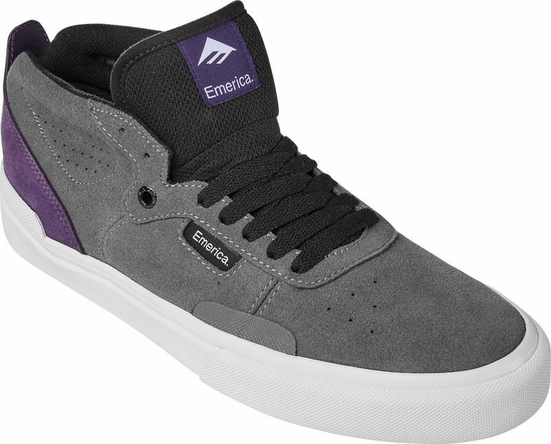 Emerica Pillar Skateskor Herr Grå Lila | Sverige-0376159