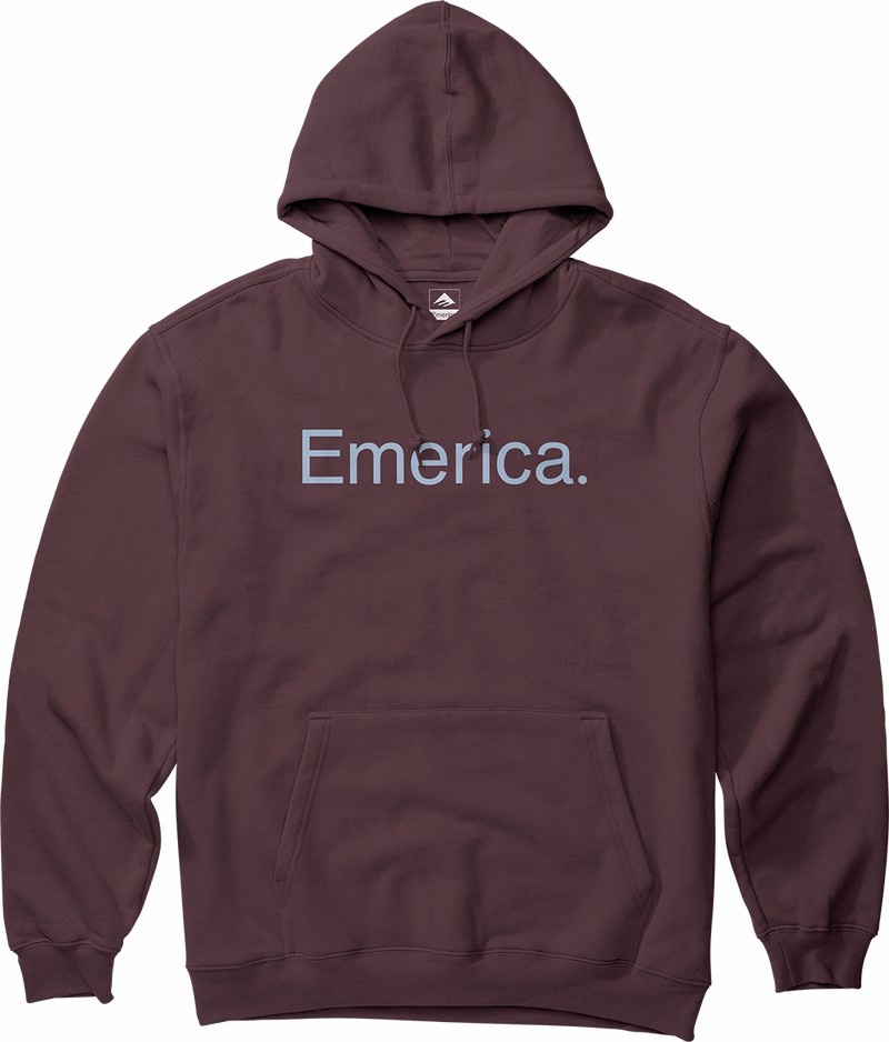 Emerica Pure Logo Sweatshirt Herr Vinröda | Sverige-5284609