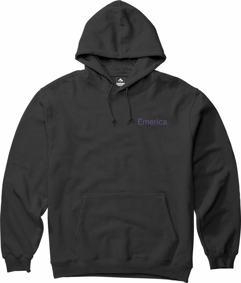 Emerica Pure Triangle Sweatshirt Herr Svarta Lila | Sverige-3729648