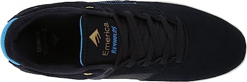 Emerica Reynolds Low Skateskor Herr Marinblå Blå Guld | Sverige-8920675