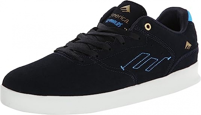 Emerica Reynolds Low Skateskor Herr Marinblå Blå Guld | Sverige-8920675