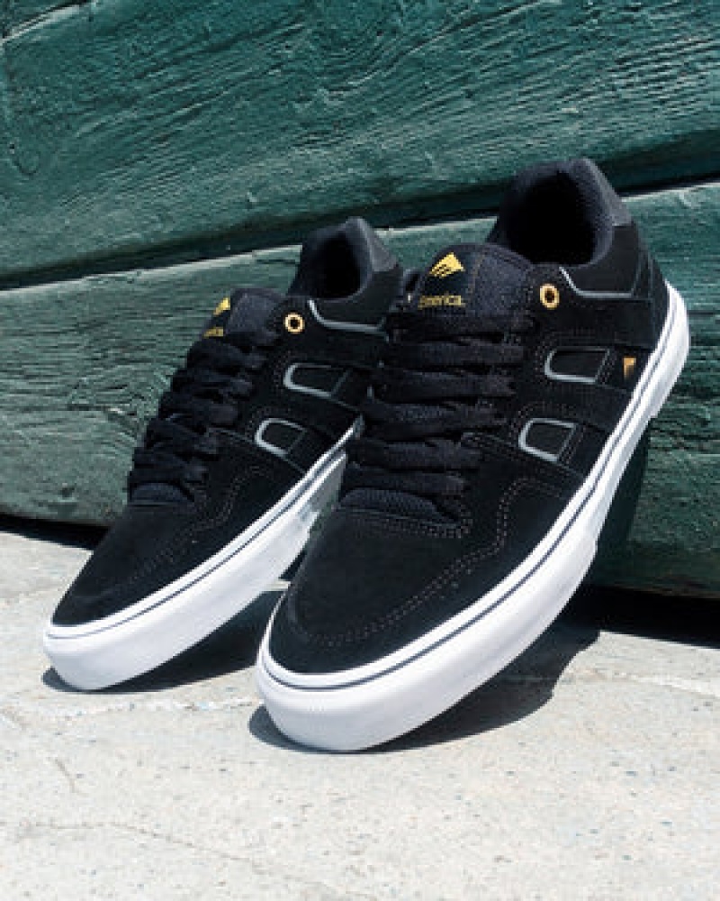 Emerica Tilt G6 Vulc Skateskor Herr Svarta Vita Guld | Sverige-5407826