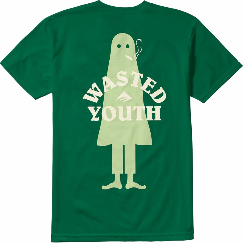 Emerica Wasted T-shirt Herr Gröna | Sverige-8530947