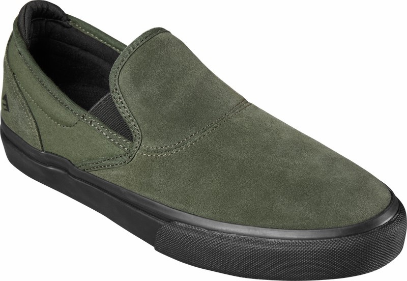 Emerica Wino G6 Slip-on Skateskor Herr Olivgröna Svarta | Sverige-4582173