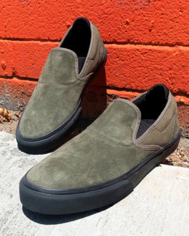 Emerica Wino G6 Slip-on Skateskor Herr Olivgröna Svarta | Sverige-4582173