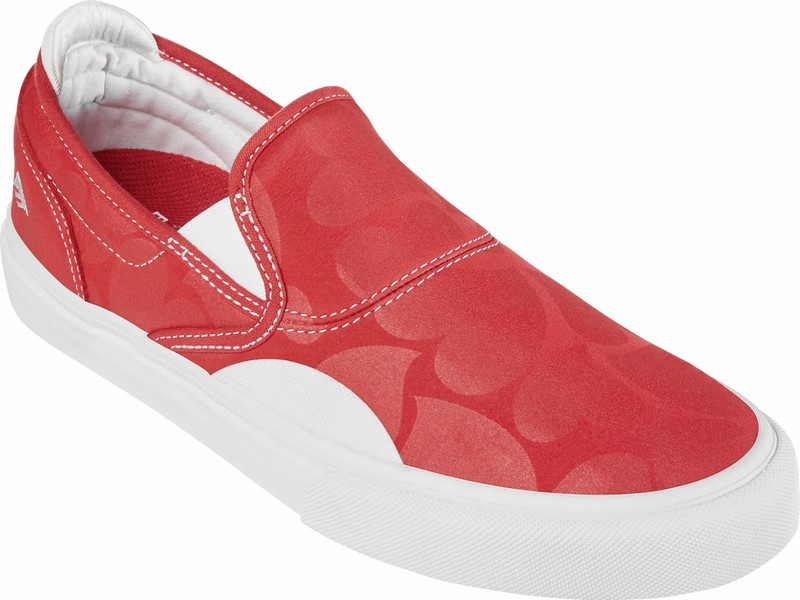 Emerica Wino G6 Slip-on Skateskor Herr Röda Vita | Sverige-6193724