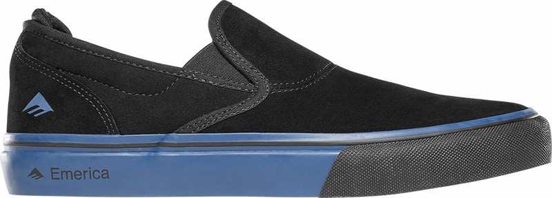 Emerica Wino G6 Slip-on Skateskor Herr Svarta Blå Svarta | Sverige-3628015